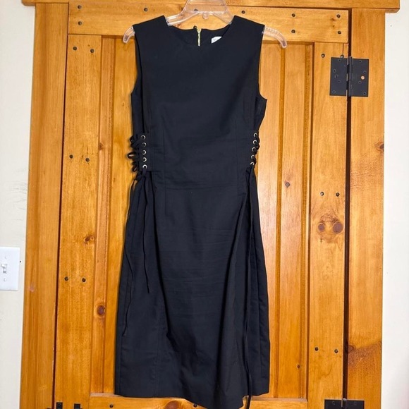 Calvin Klein Dresses & Skirts - Calvin Klein Black Lace-Up Corset Sheath Dress Size 8